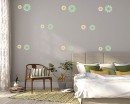Flower Pattern Wall Decal Nursery Modern Vinyl Sticker